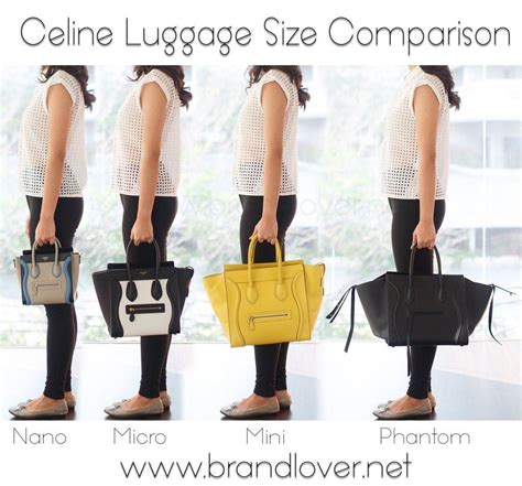 celine luggage tote size comparison.